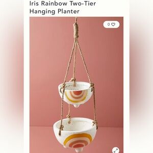 🆕 new in box 📦 Iris Rainbow Two-Tier Hanging Planter 🌈 🪴 from Anthropologie
